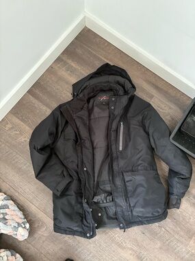 Men's Black Lightweight Hooded Shirt Jacket